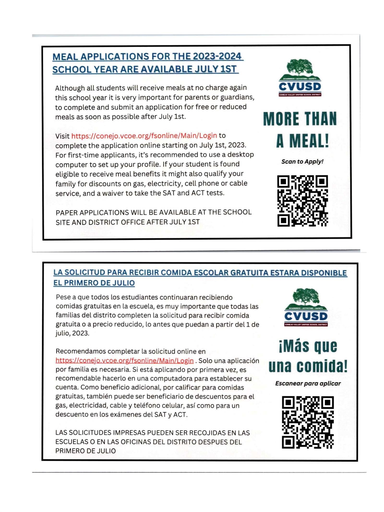 Meal Applications